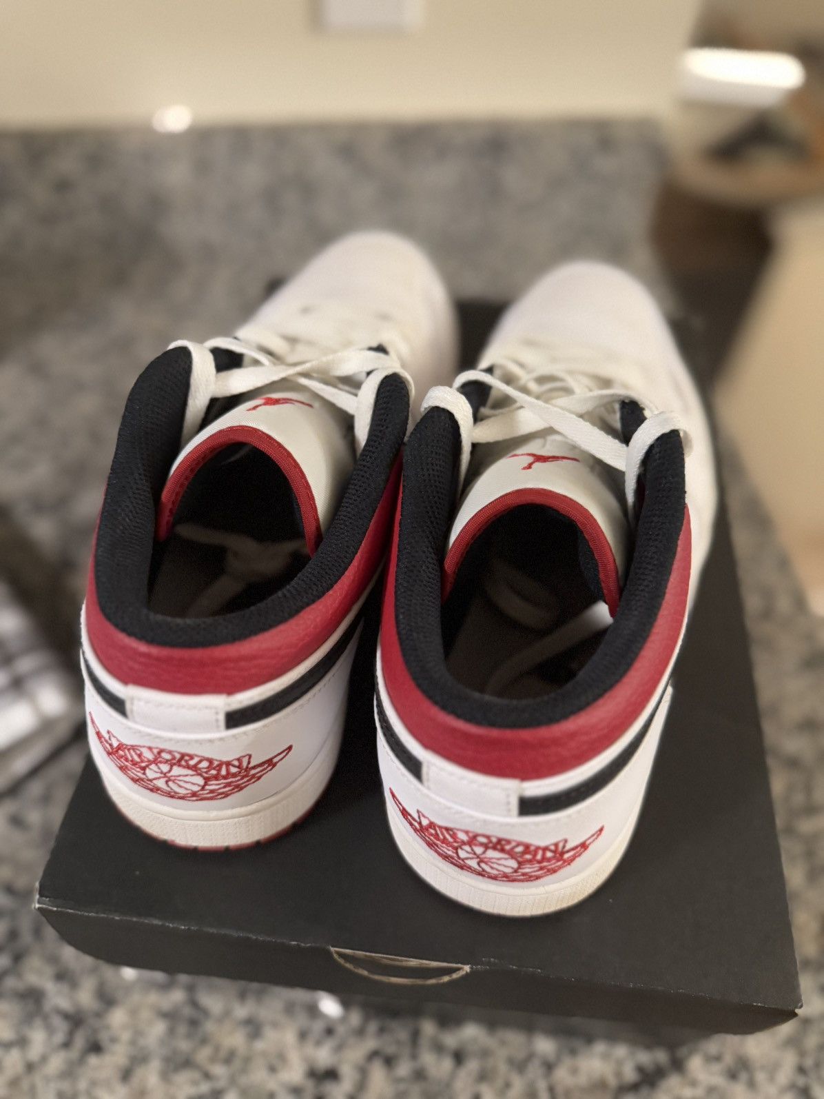 Jordan Brand × Nike Jordan 1 Low White Red Pre Owned W Box Size 11.5 Size US 11.5 / EU 44-45 - 10 Thumbnail