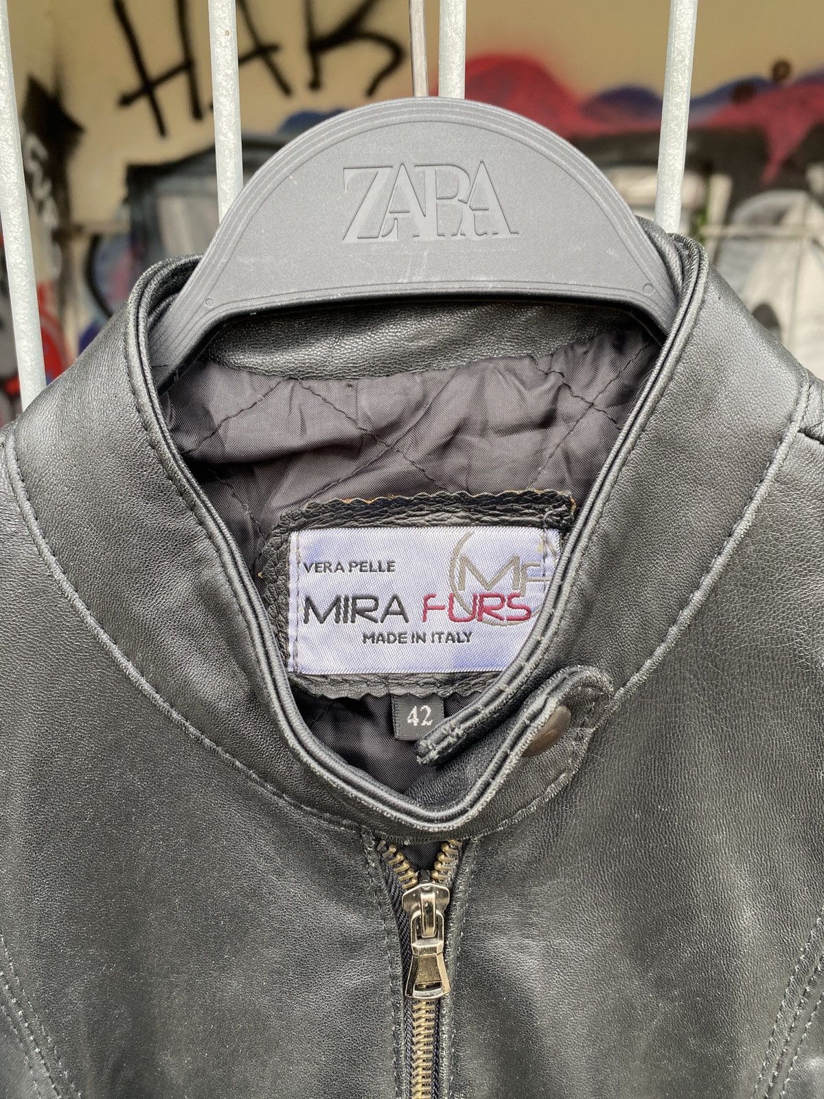 vintage leather jacket made in italy