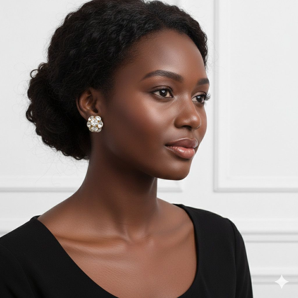 Other Disco Ball 5/8" NEW Earrings Crystal Round Stud Back Sparkle Size ONE SIZE - 4 Thumbnail