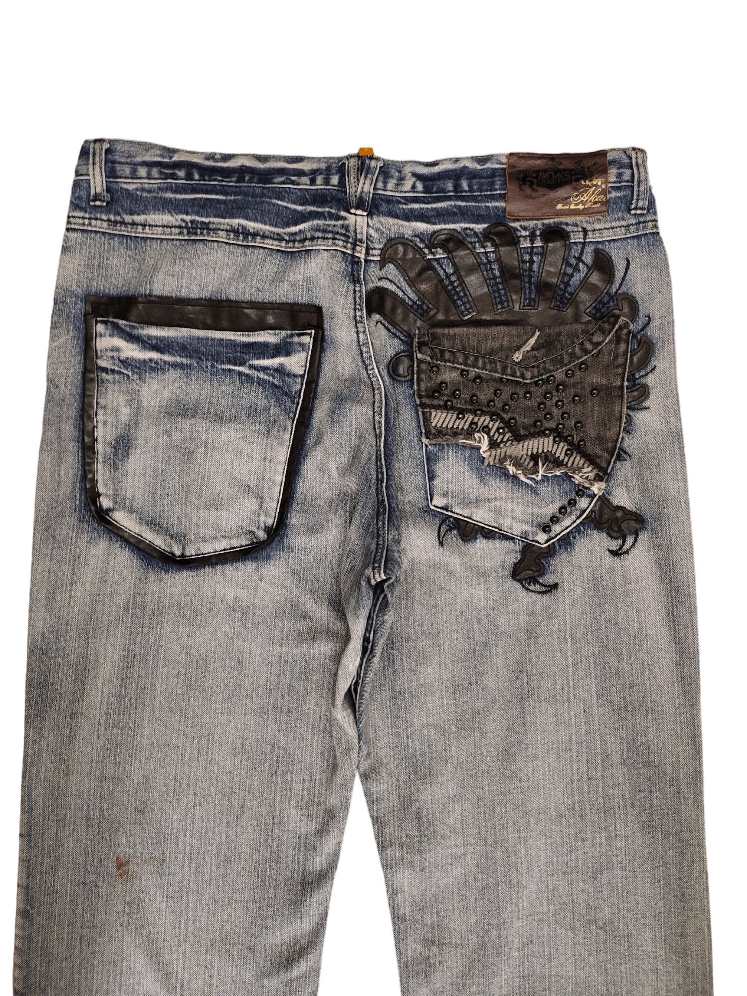 Akademiks Akademiks Pocket Logo Sand Wash Wide Leg Denim Baggy Jeans Size US 38 / EU 54 - 3 Thumbnail