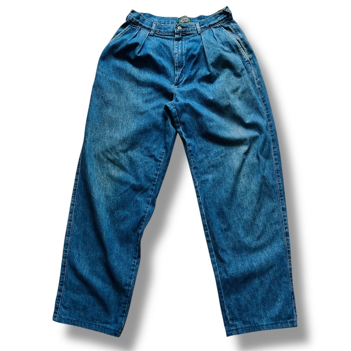 Polo Ralph Lauren × Ralph Lauren × Vintage Vintage 1980s Ralph Lauren Polo Country Denim Baggy Pants Size US 31 - 1 Thumbnail