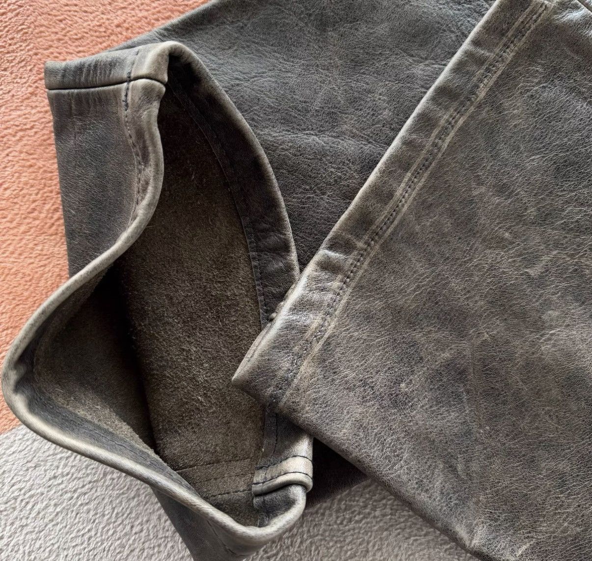 RRL Ralph Lauren RRL Ralph Lauren Double RL Leather Pants K22 Size US 34 / EU 50 - 7 Thumbnail