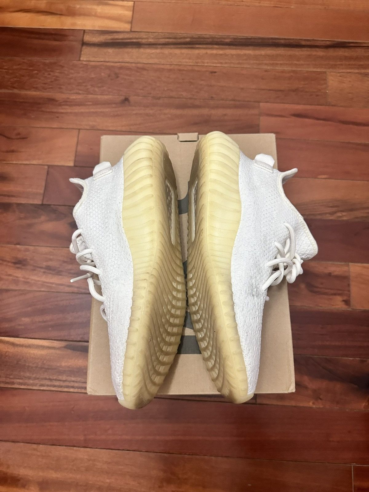 Adidas × Kanye West Yeezy Boost 350 V2 Cream Triple White Size US 9.5 / EU 42-43 - 6 Thumbnail