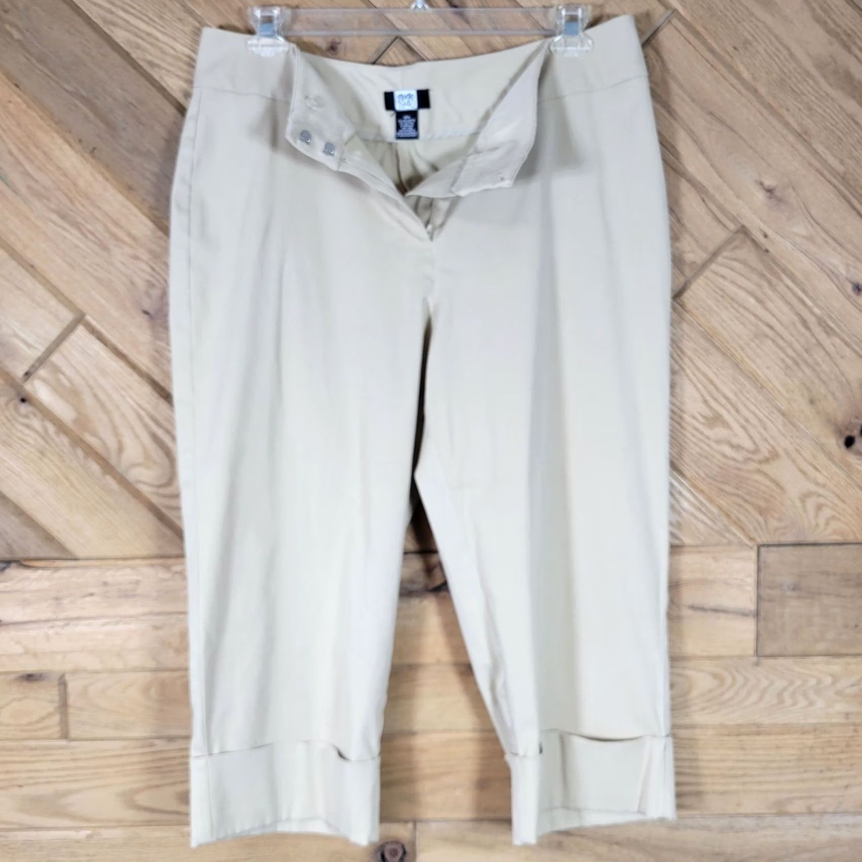 Vintage Studio 1940 Womens Beige Capri Pants Size 16W Size 38" / US 16 / IT 52 - 6 Thumbnail