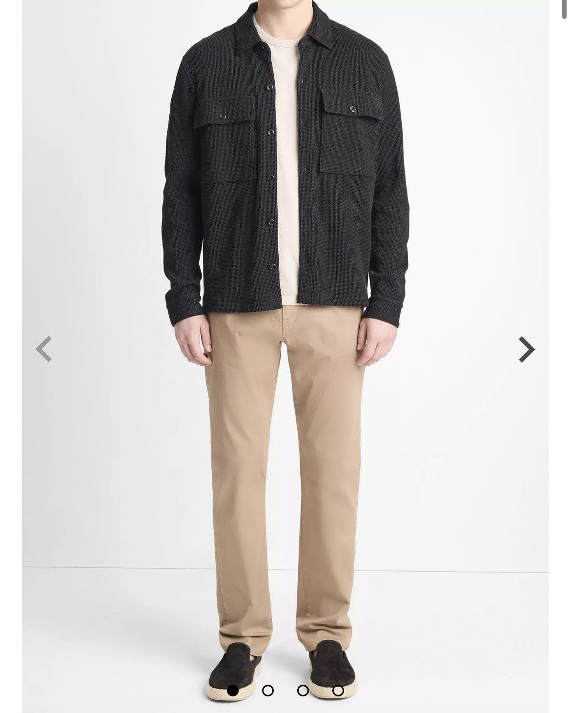 Vince Vince Chunky Waffle Cotton-Blend Shirt Jacket Size US L / EU 52-54 / 3 - 7 Thumbnail