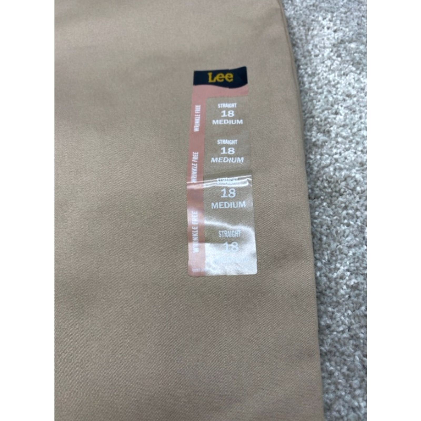 Lee Lee Pants Womens 18M Brown Wrinkle Free Relaxed Fit Straight Leg Stretch NEW NWT Size 26" / US 2 / IT 38 - 2 Thumbnail