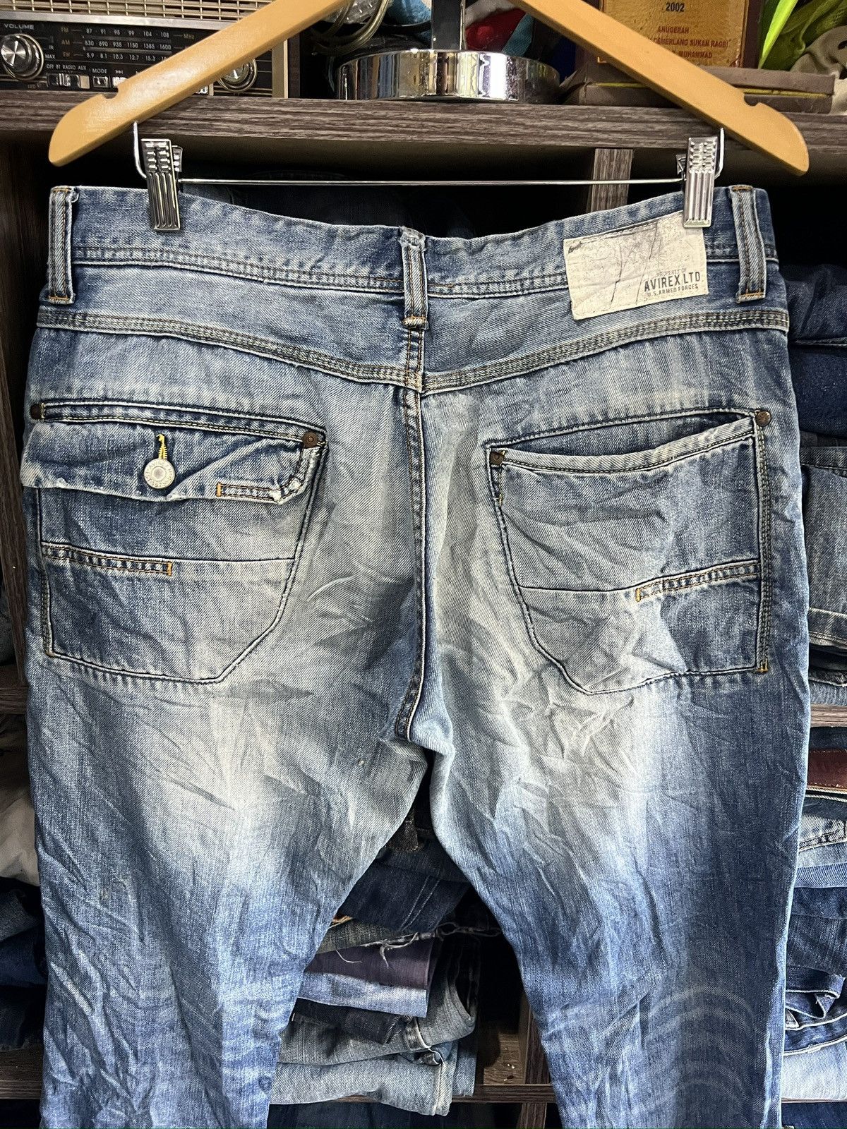 Avirex 🔥Rare Avirex Distressed Denim Size US 35 - 15 Thumbnail