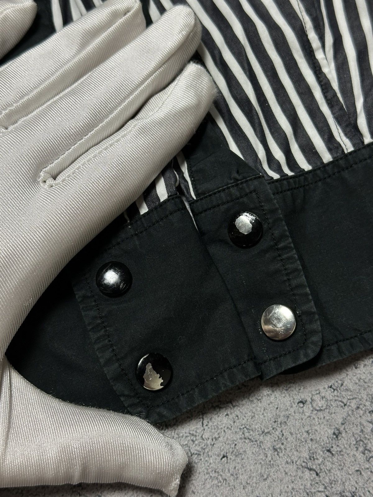 Balenciaga Vintage Balenciaga Striped Button Up Shirts Size US M / EU 48-50 / 2 - 8 Thumbnail
