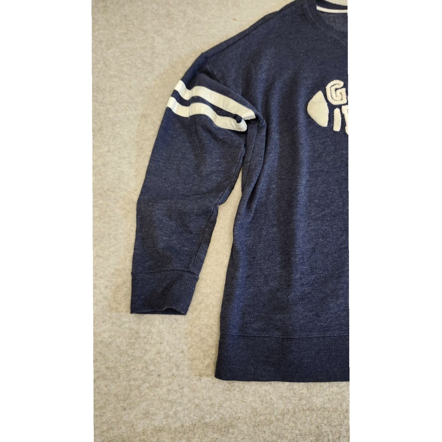 Vintage Lane Bryant Sweatshirt Womens 2X Blue Game Day Chenille Football Pullover Crew Neck Long Sleeve Plus Size Sports Graphic Print Size XXL / US 16-18 / IT 52-54 - 4 Thumbnail