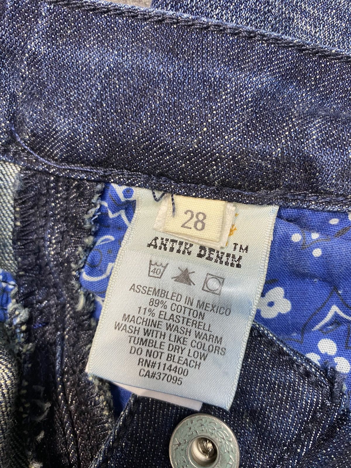 Antik Denim Hype Antik Denim Indigo Jeans Embroidery Logo Size 31" - 10 Thumbnail