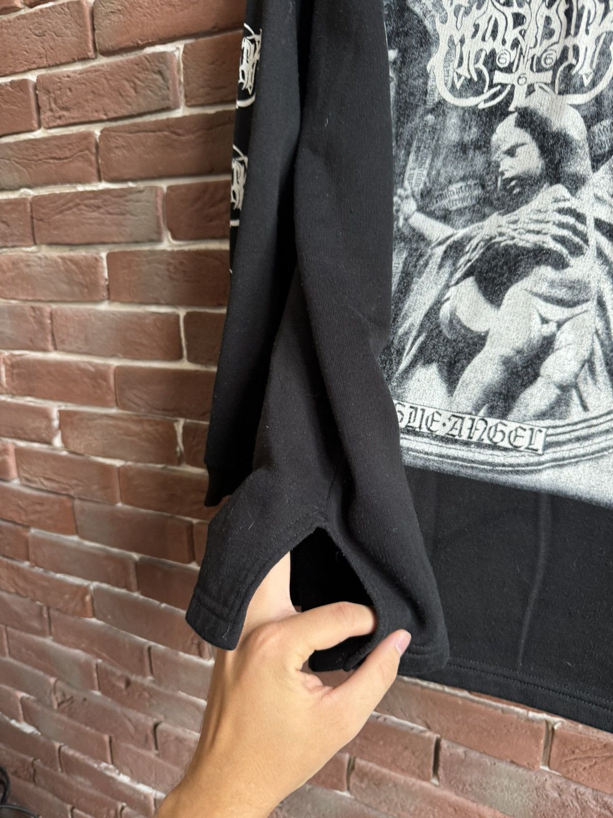 Band Tees VINTAGE 00s MARDUK Plague Angel Black Metal Band HOODIE L Size US L / EU 52-54 / 3 - 9 Thumbnail
