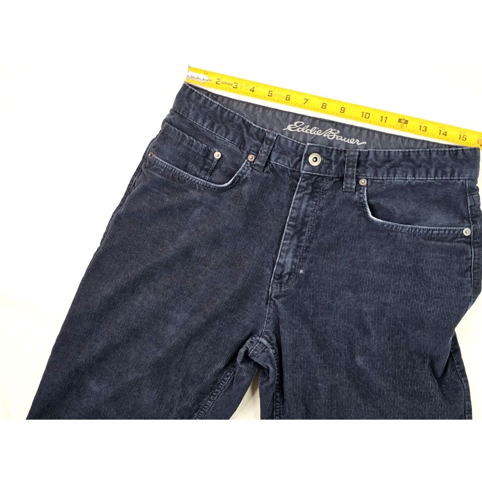 Eddie Bauer Eddie Bauer Straight Fit Corduroy Pants 100% Cotton Men 32x30 Teal 5-Pocket Design Slim Guide Reg Pants Mens Size US 32 / EU 48 - 4 Thumbnail