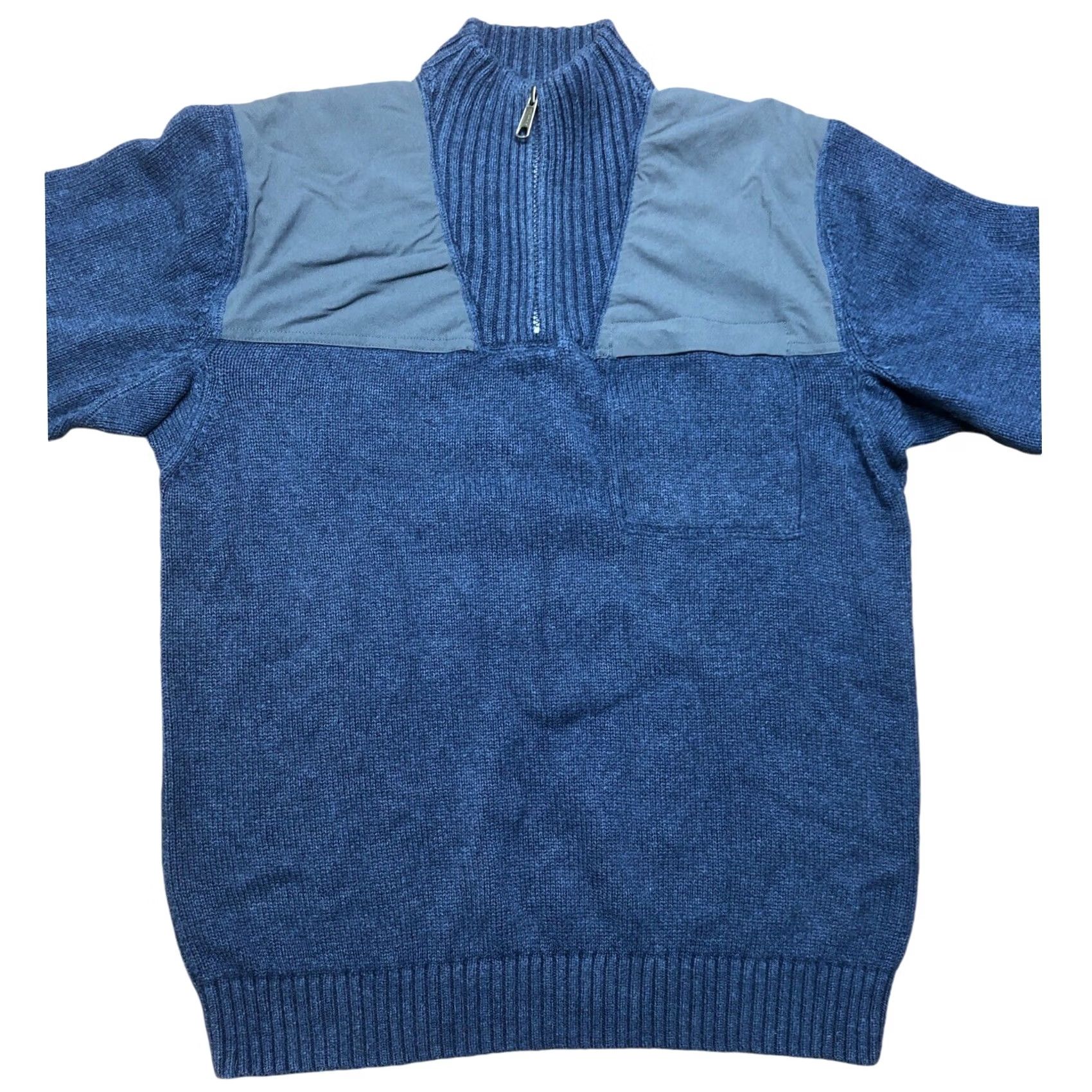 Duluth Trading Company Duluth Trading Mens Blue Wool Sweater Medium 1/4 Zip Pullover Size US M / EU 48-50 / 2 - 2 Thumbnail