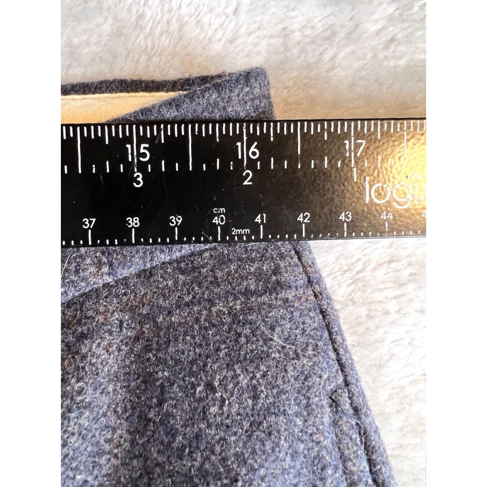 Joseph Abboud VINTAGE Joseph Abboud Pants Mens 33 Regular Wool Plaid Gray 90s Preppy Dress Front Zipper Button Cadet Gray Possible 27.5 Inseam Mens Size US 33 - 5 Thumbnail