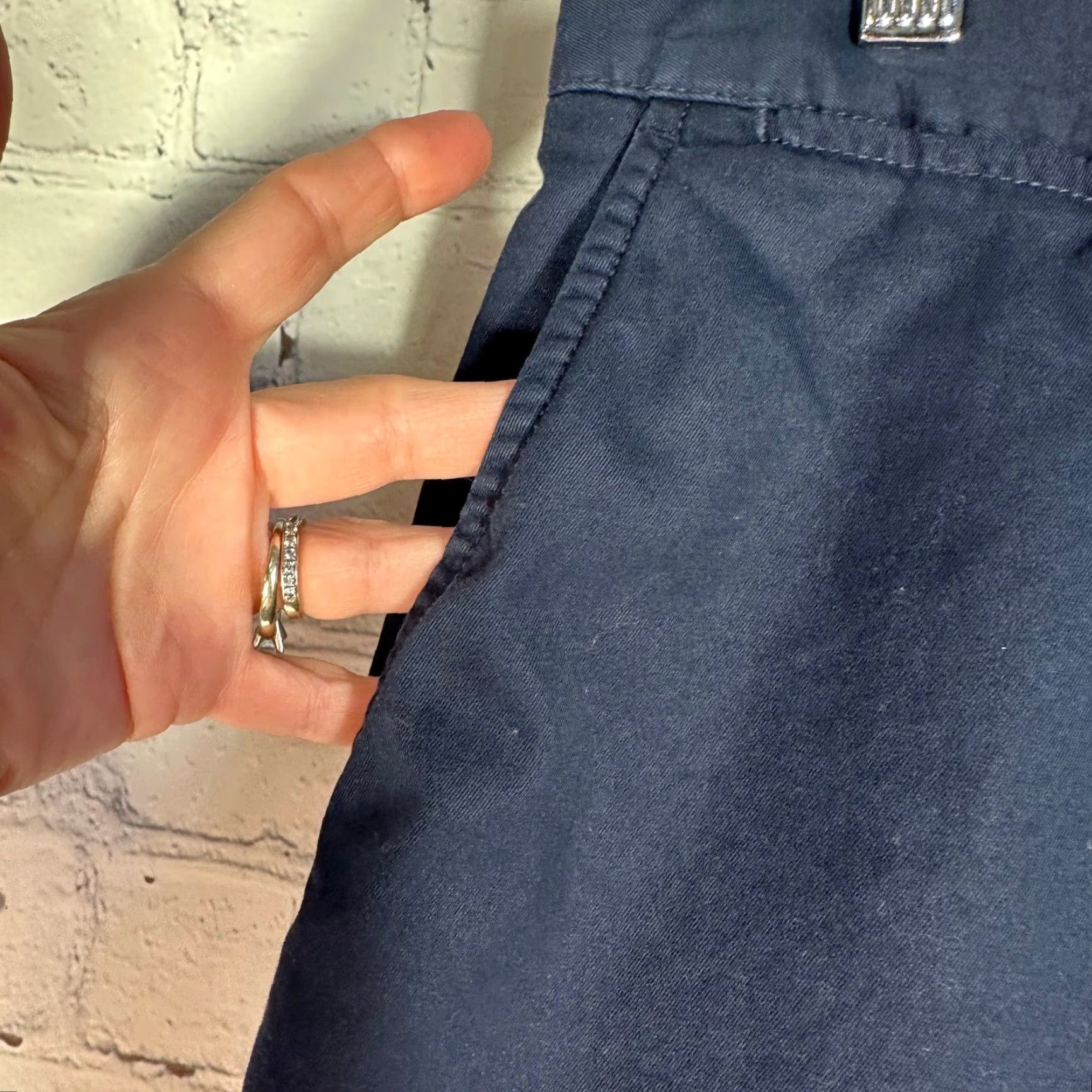 Polo Ralph Lauren Polo Ralph Lauren Mens Navy Blue Cotton Chino Shorts Flat Front 33 Classic Size US XS / EU 42 / 0 - 2 Thumbnail
