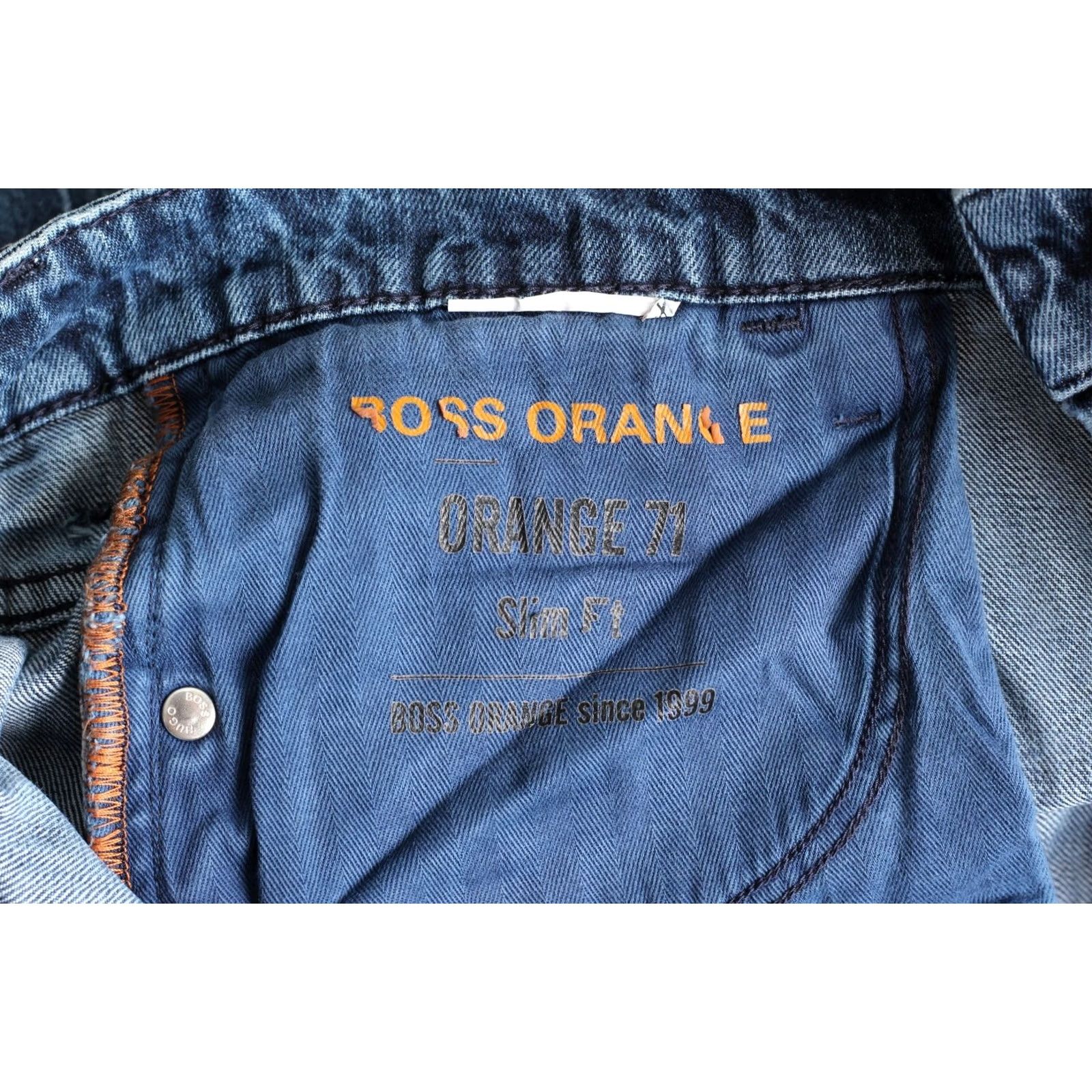 Hugo Boss HUGO BOSS Jeans Mens 34/32 Blue ORANGE Slim Fit Men Size W34 L32 DZ6378 Size US 34 / EU 50 - 6 Thumbnail