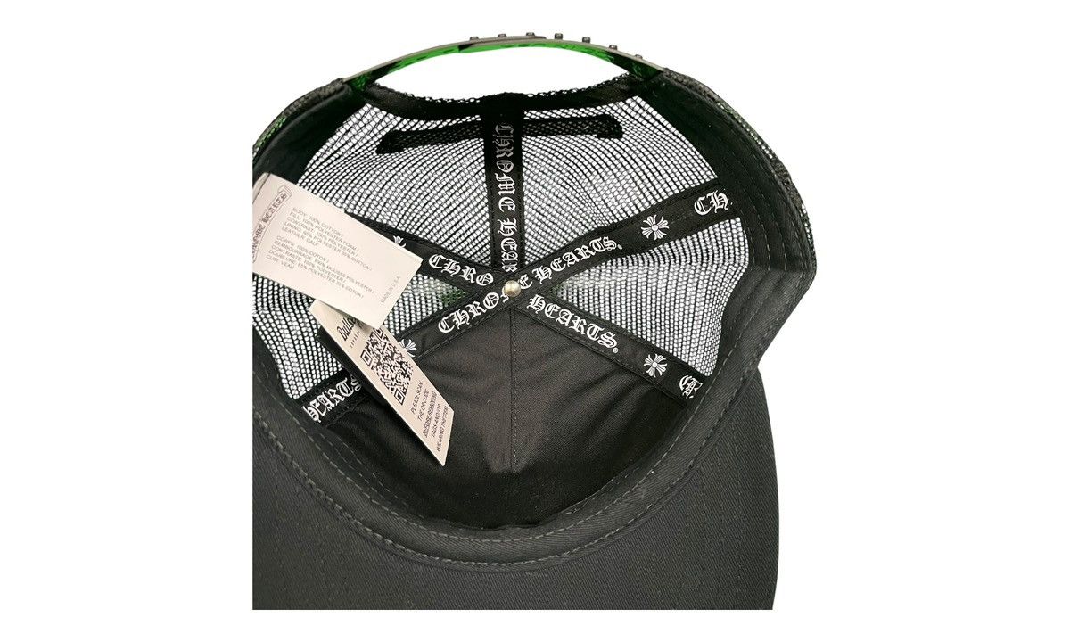 Chrome Hearts Chrome Hearts Pony Hair Cemetery Cross White Patch Black Hat Size ONE SIZE - 5 Thumbnail