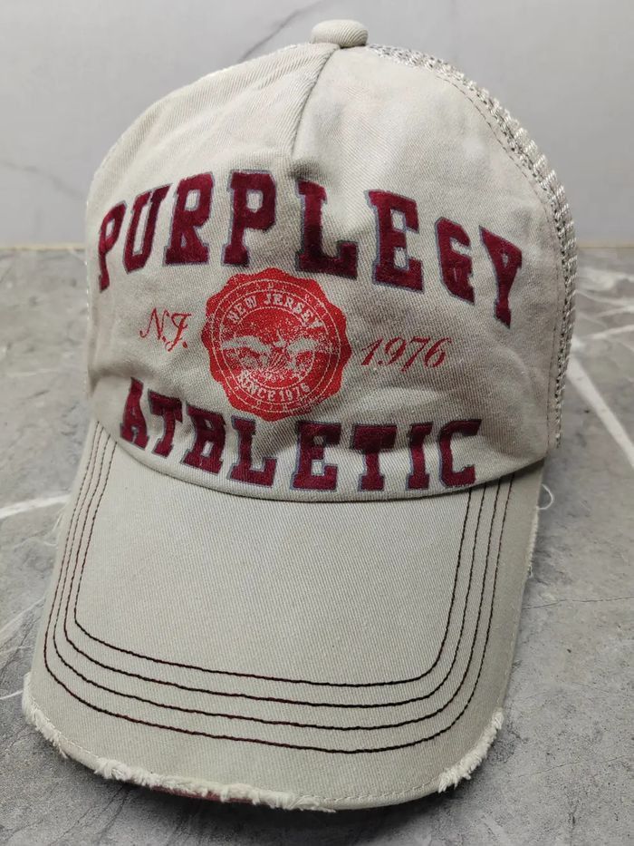 Japanese Brand Vintage Purplegy Athletic Distressed Style Cap Hat Size ONE SIZE - 1 Thumbnail