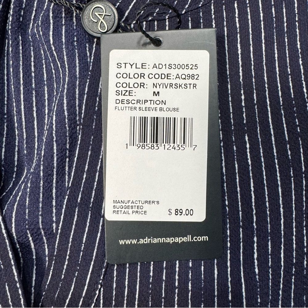 Adrianna Papell NWT New $89 Adrianna Papell Flutter Sleeve V-Neck Striped B Size M / US 6-8 / IT 42-44 - 8 Thumbnail