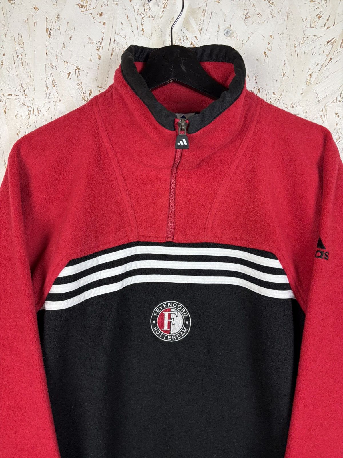 Adidas 90s Vintage Adidas Feyenoord Rotterdam Soccer Fleece Jacket Size US S / EU 44-46 / 1 - 2 Thumbnail