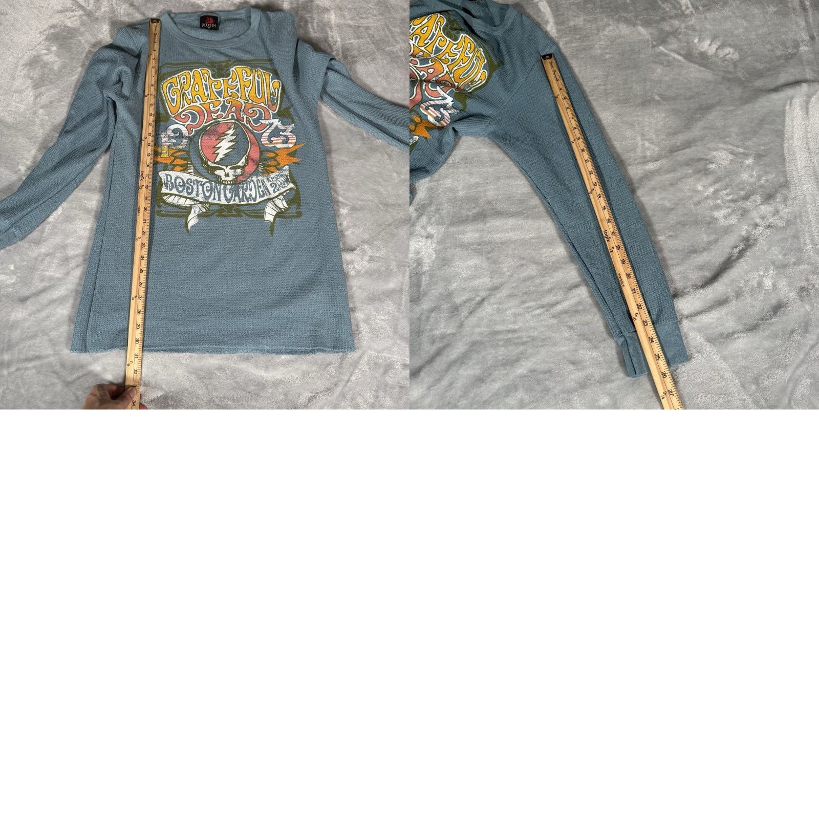 Vintage Grateful Dead Thermal Waffle Knit T Shirt Mens 2XL (Fits L) Slim Tall Fit 2010 Size US L / EU 52-54 / 3 - 8 Thumbnail