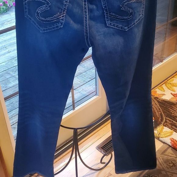 Vintage Silver Jeans Super Stretch Mid Slim Boot Sz. 33 x 33 Blue Je Size US 33 - 5 Thumbnail