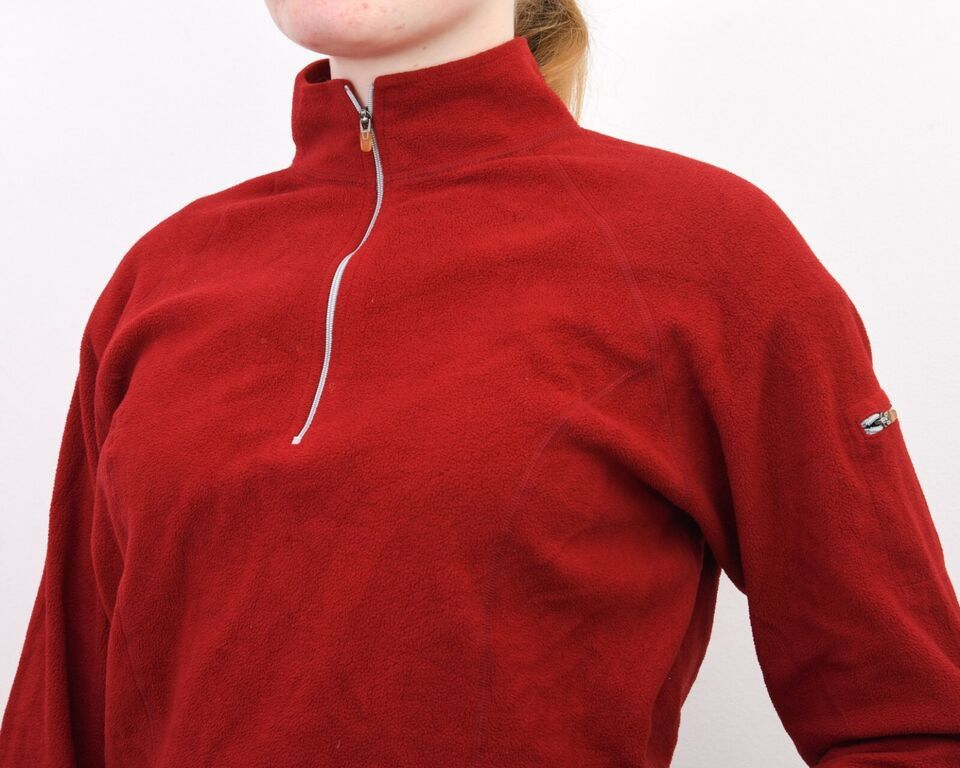 L.L. Bean × Vintage Fleece Jumper Zip Neck Pullover Red Sweater Sweatshirt 2yk Size M / US 6-8 / IT 42-44 - 5 Thumbnail