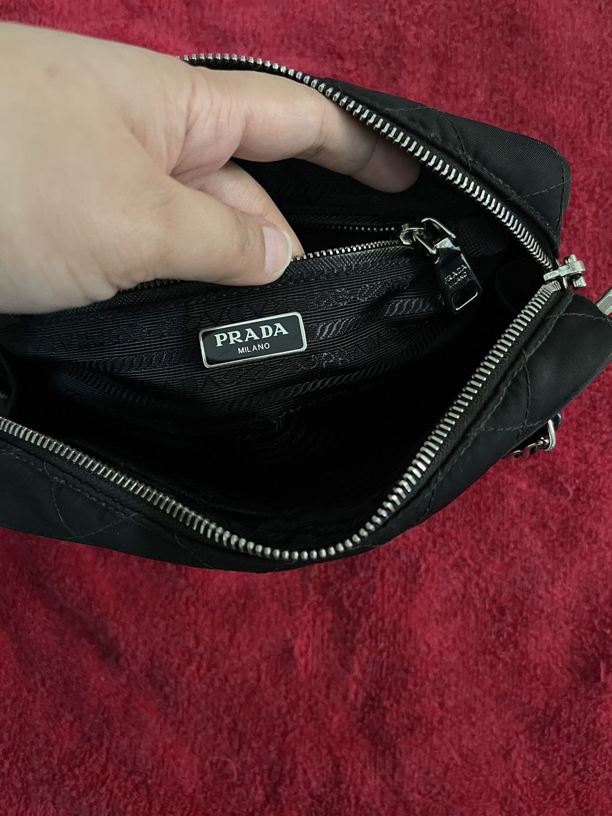 Designer × Prada Prada Quilted Nylon Tessuto Impuntu Quilted Bandoliera Size ONE SIZE - 10 Thumbnail