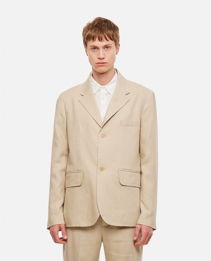 Jacquemus o1mle0225 La Veste Bacio Jacket in Beige Size US S / EU 44-46 / 1 - 1 Thumbnail