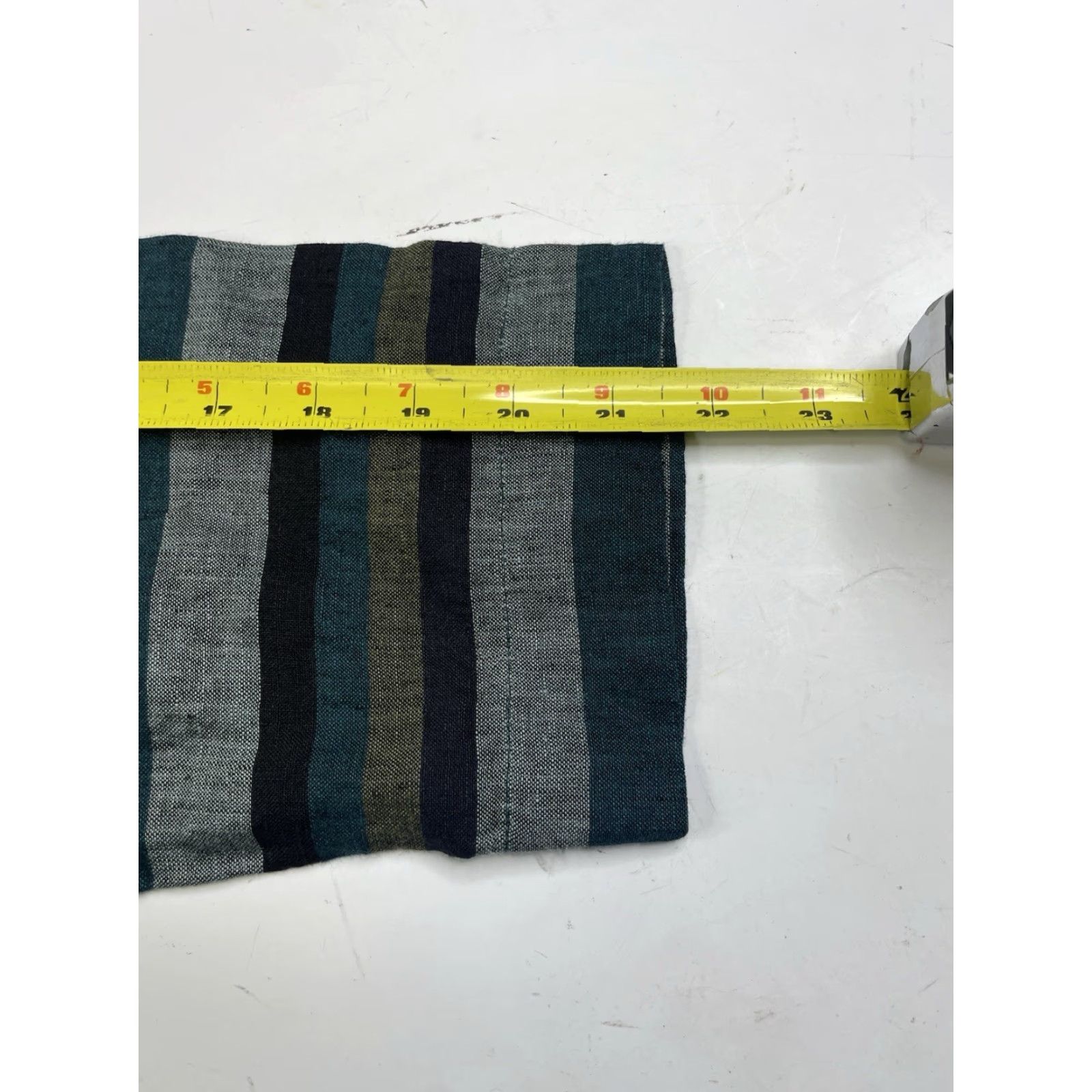 Eileen Fisher Eileen Fisher Blouse Shirt Teal Organic Linen Bateau Neck Striped 3/4 Sleeve Petite PM Women Sh Size M / US 6-8 / IT 42-44 - 4 Thumbnail