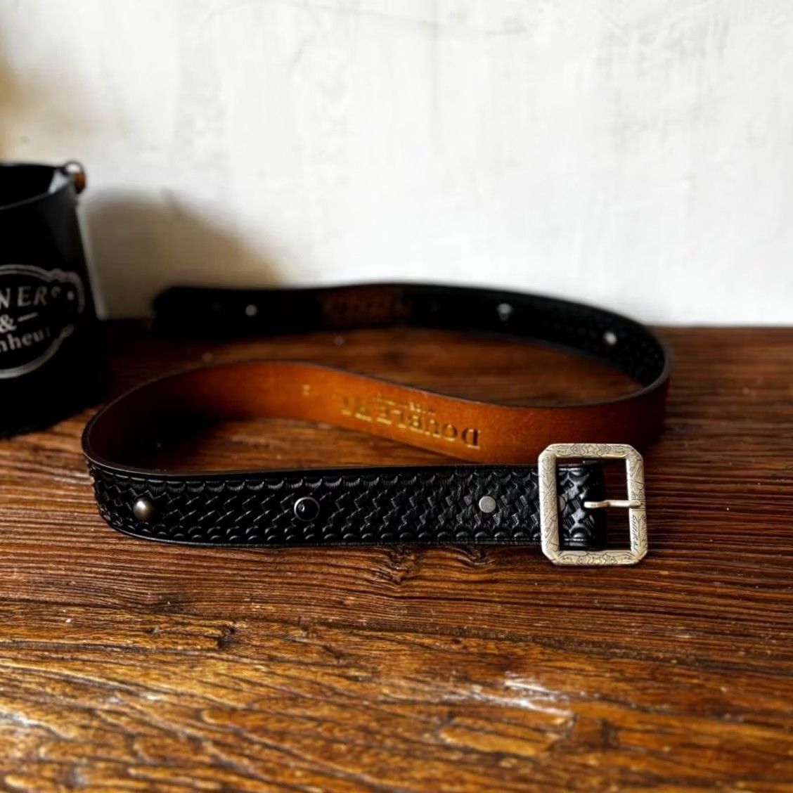 Ralph Lauren RRL Ralph Lauren Belt Leather Black 4cm 114cm 100% authentic Men Casual Used Size ONE SIZE - 2 Thumbnail