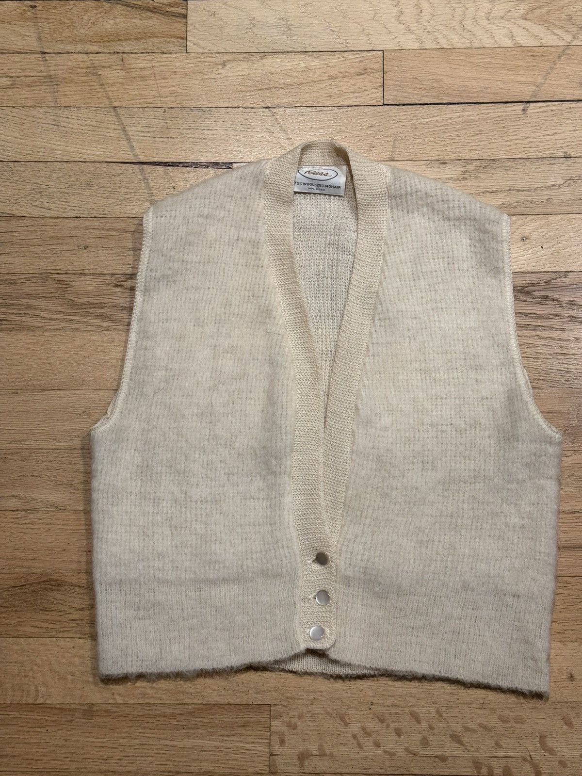 Vintage Cream Wool/Mohair Vest Size S / US 4 / IT 40 - 1 Thumbnail