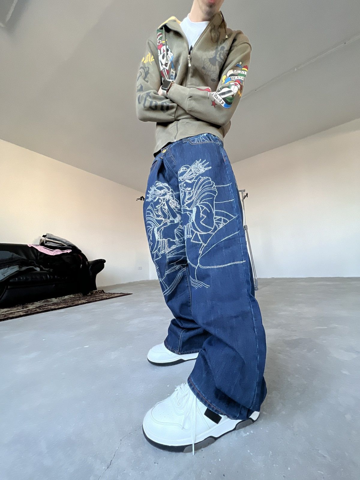Christian Audigier NWT CHRISTIAN AUDIGIER Jeans Baggy Gangsta Size US 38 / EU 54 - 14 Thumbnail