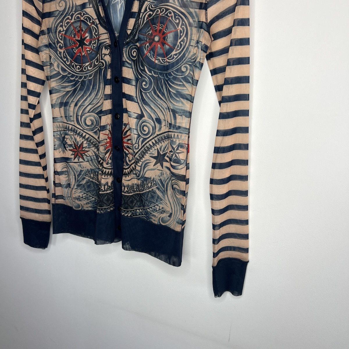 Jean Paul Gaultier Jean Paul Gaultier JPG Mesh Top Cardigan Tattoo Multicolor Size S / US 4 / IT 40 - 2 Thumbnail