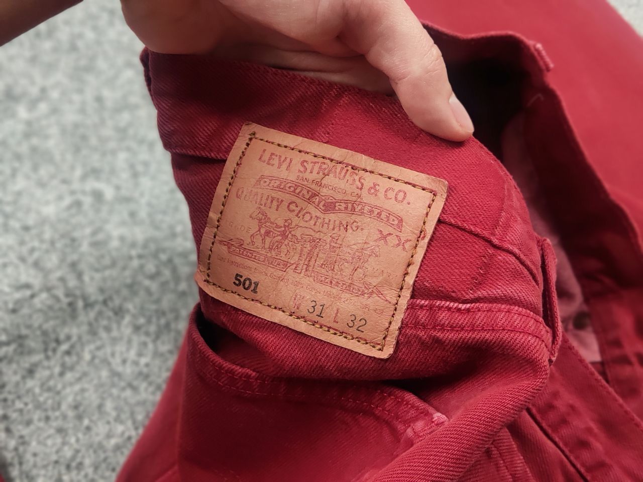 Levi's Vintage 90's Levis 501 Sashiko Patchwork Face Jeans watanabe Size 31" - 17 Thumbnail