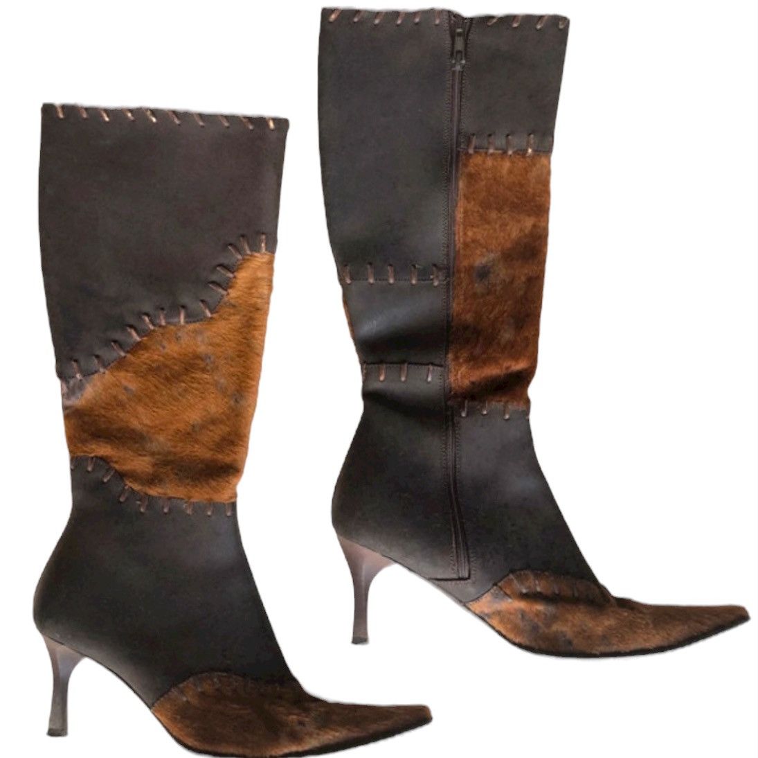 Other Vintage Cowhide Hair-On Leather Boots – Size 37 Size US 6 / IT 36 - 2 Thumbnail