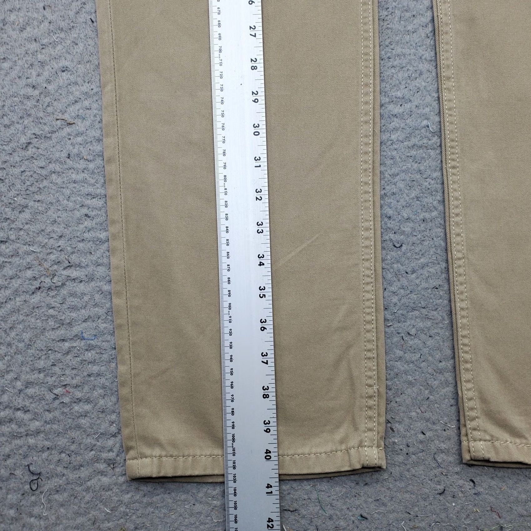 Levi's Levi's Mens 511 Straight Jeans 36 Tan Denim 5-Pocket White Tab Double Stitch 100% Cotton Slim Straight Size 36 Mens Fit Size US 36 / EU 52 - 3 Thumbnail