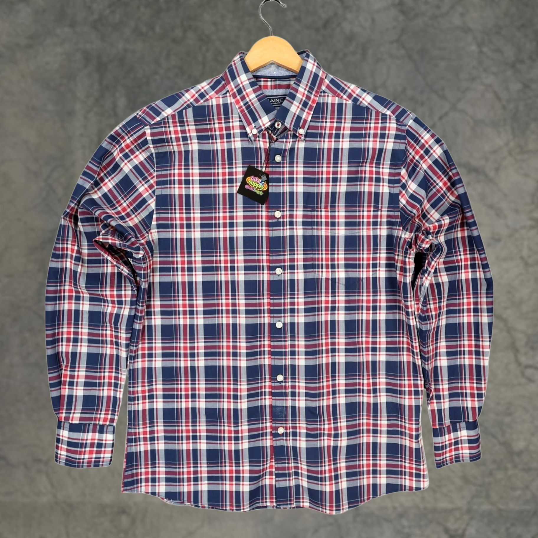 Vintage Maine New England Button Down Shirt Mens Small Blue Red Plaid Excellent Size US S / EU 44-46 / 1 - 1 Thumbnail