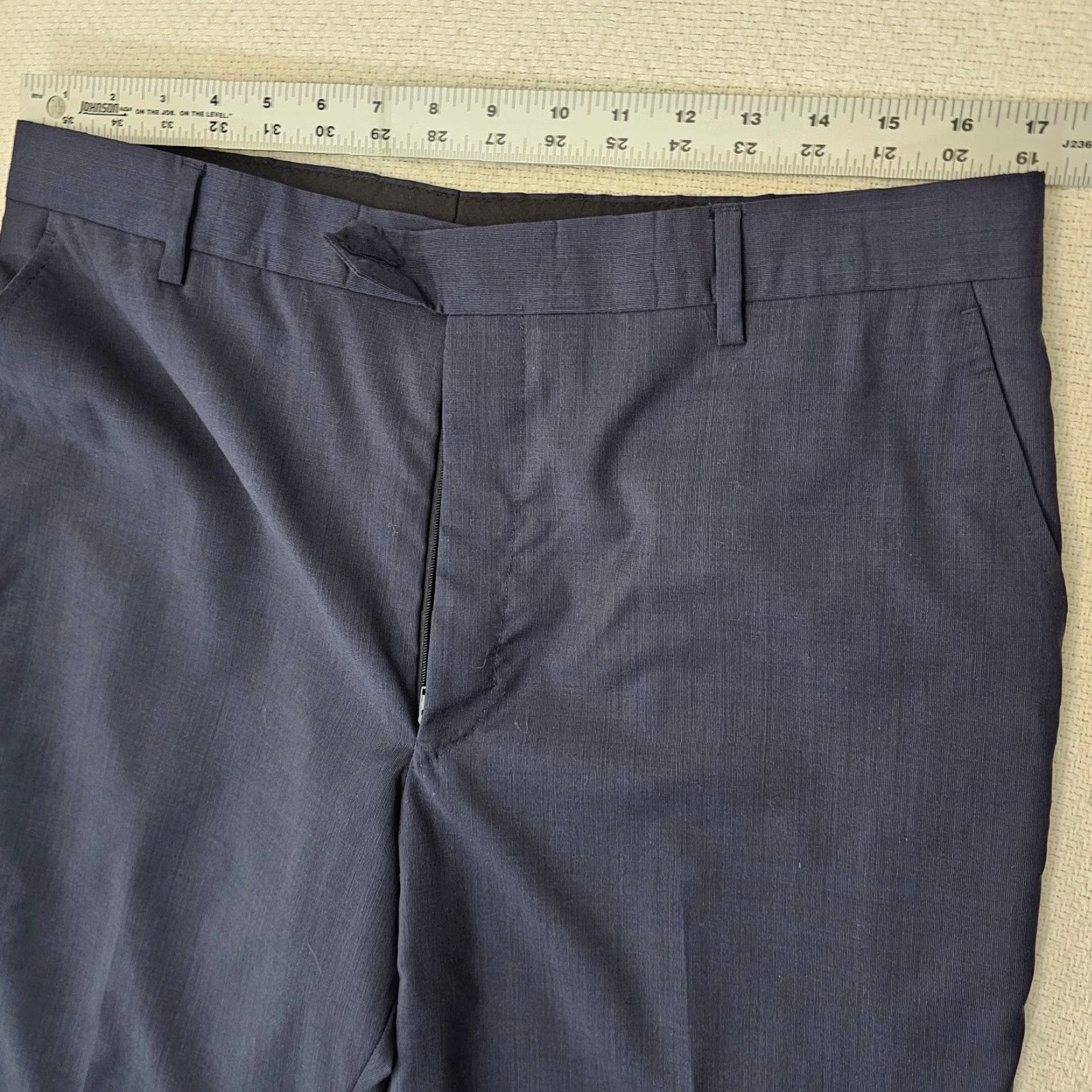 Paul Smith VINTAGE Paul Smith London Dress Pants Men L 44 Navy Straight Leg Suit Trousers Size 42R - 5 Thumbnail