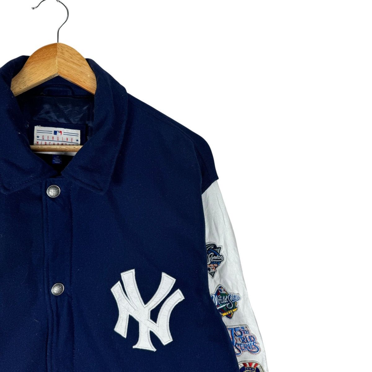 New York Yankees ☀️NEW YORK YANKEES LEATHER VARSITY JACKET Size US M / EU 48-50 / 2 - 7 Thumbnail