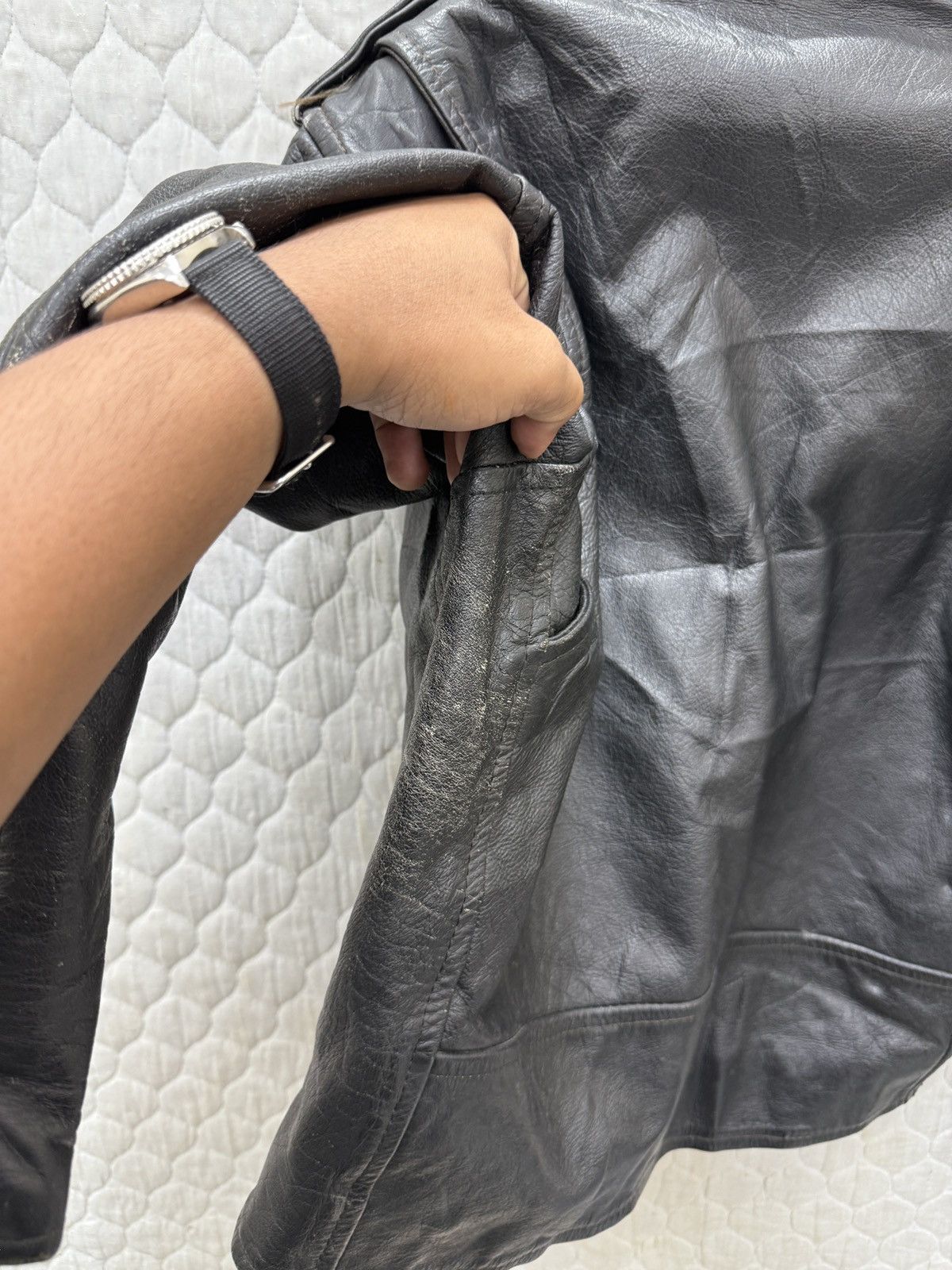 Genuine Leather 🔥🔥🔥ARCHIVE VINTAGE DOUBLE COLLAR LEATHER JACKET Size US M / EU 48-50 / 2 - 15 Thumbnail
