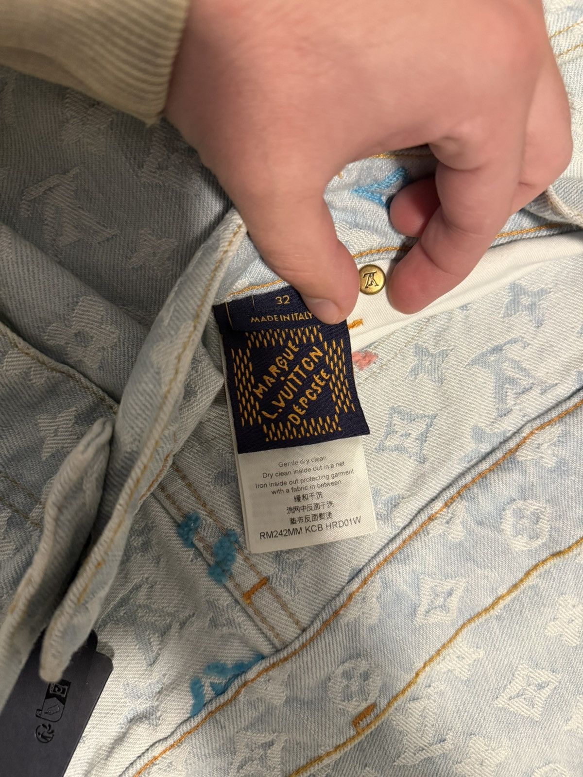 Louis Vuitton Tyler The Creator Monogram Denim Pants Size US 32 / EU 48 - 6 Thumbnail