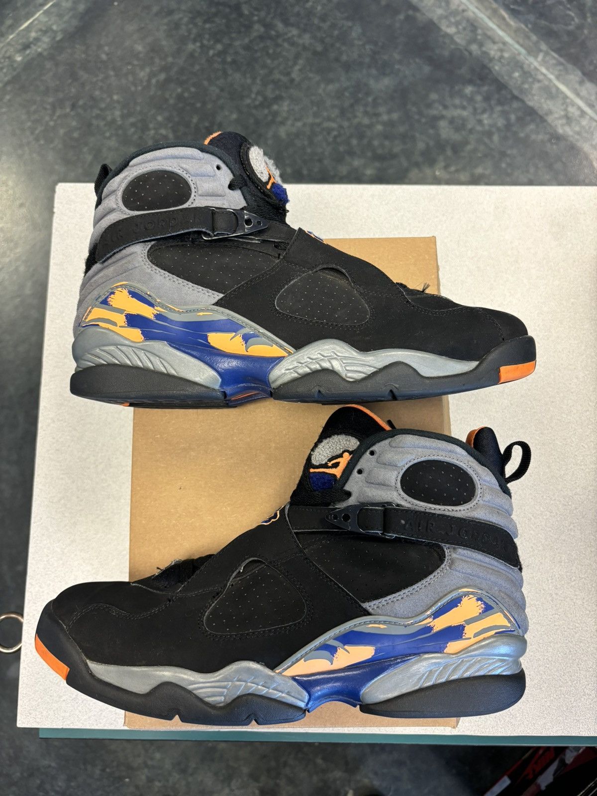 image of Jordan Nike Jordan 8 Pheonix Suns Shoes in Black, Men's (Size 10)