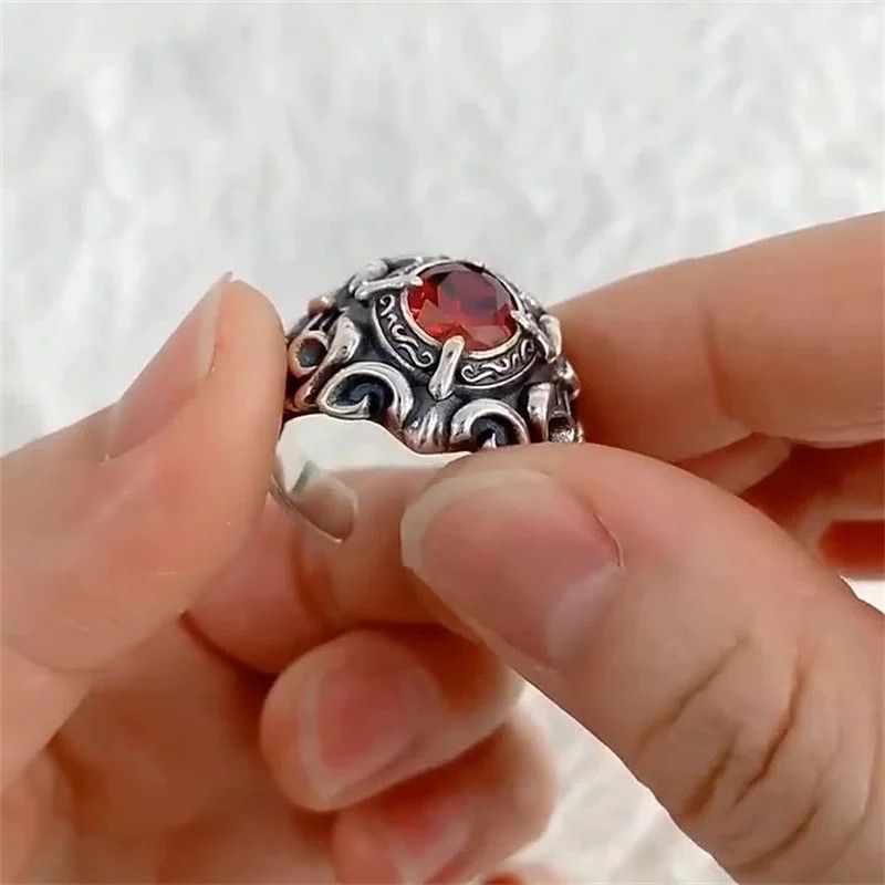 Jewelry × Vintage Carving Flower Ring Size ONE SIZE - 2 Thumbnail