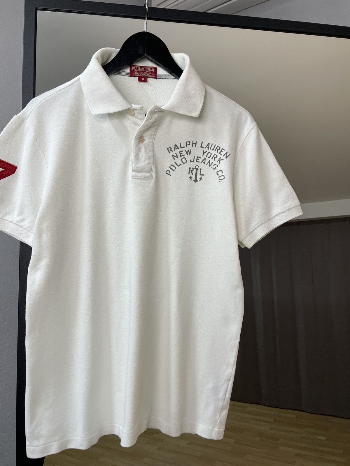 Polo Ralph Lauren Vintage y2k Ralph Lauren New York White Polo Tee RRL Shirt Size US M / EU 48-50 / 2 - 3 Thumbnail