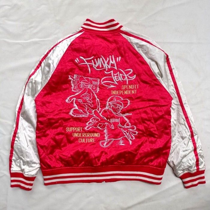 Japanese Brand Tough Master funkyjack Japan souvenir jacket sukajan hiphop Size US M / EU 48-50 / 2 - 1 Thumbnail