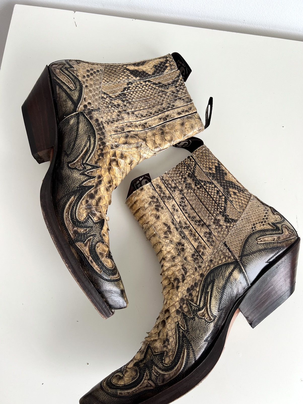 Sendra 🔥Sendra 4660 Genuine Python Snakeskin Leather Western Boots Size US 9.5 / EU 42-43 - 14 Thumbnail