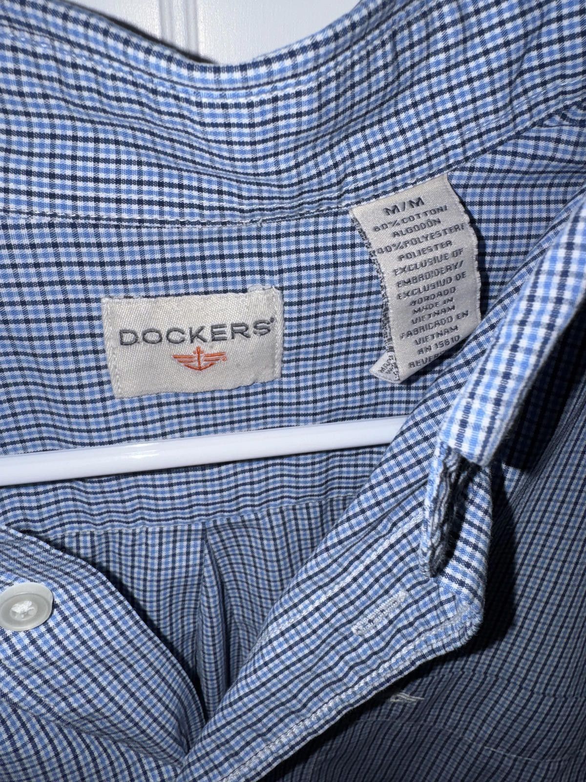 Dockers Dockers Men's Blue Check Button-Down Shirt Size M Size US M / EU 48-50 / 2 - 3 Thumbnail