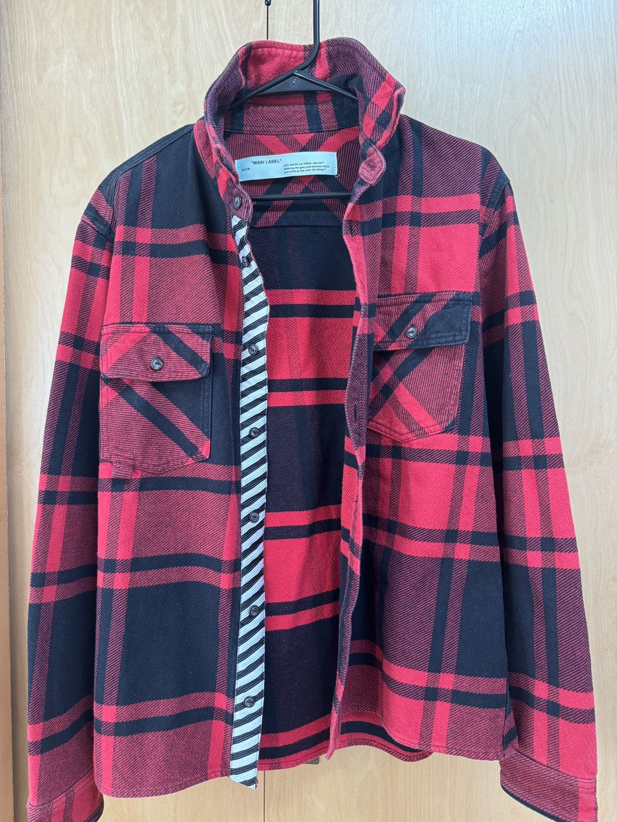 Off-White OFF-WHITE clo VIRGIL ABLOHT™ special edition red flannel Size US L / EU 52-54 / 3 - 2 Thumbnail