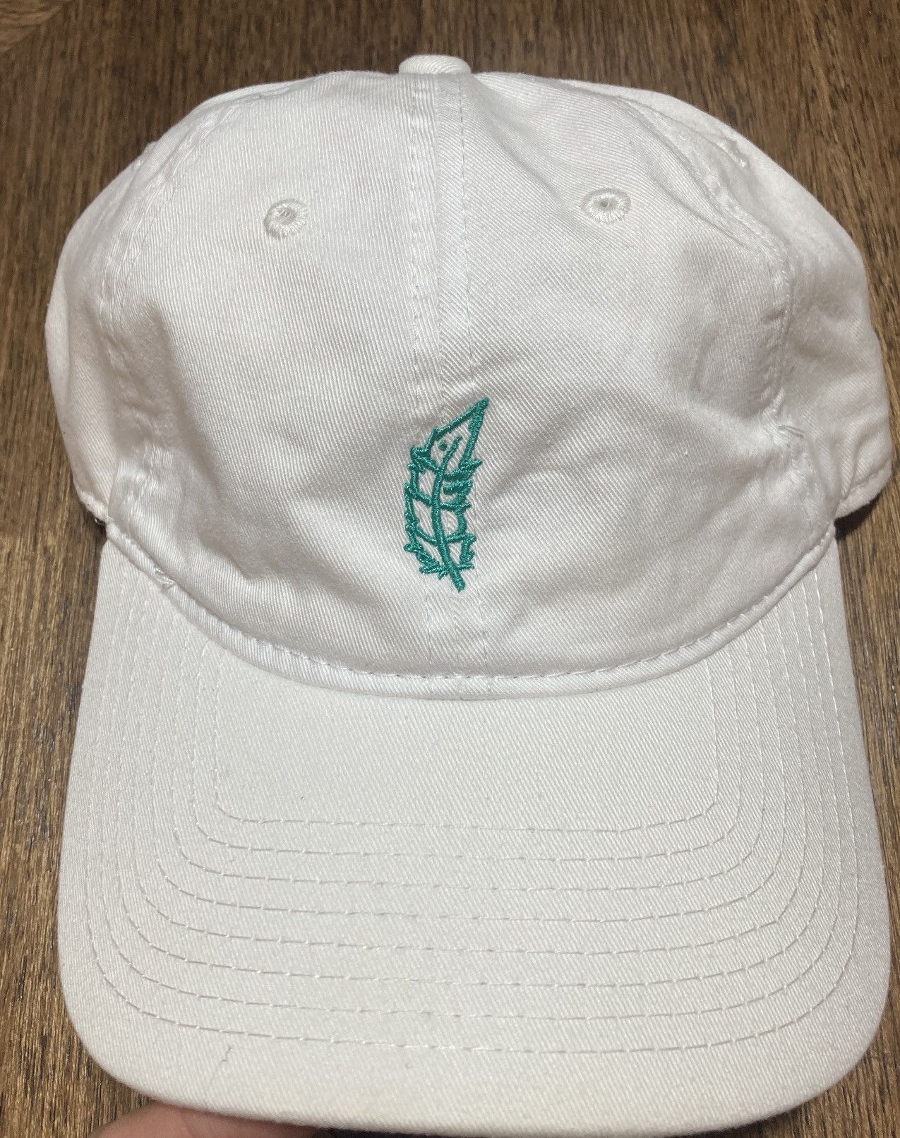 Vintage Elovate feather logo strap back baseball hat by Decky Size ONE SIZE - 1 Thumbnail